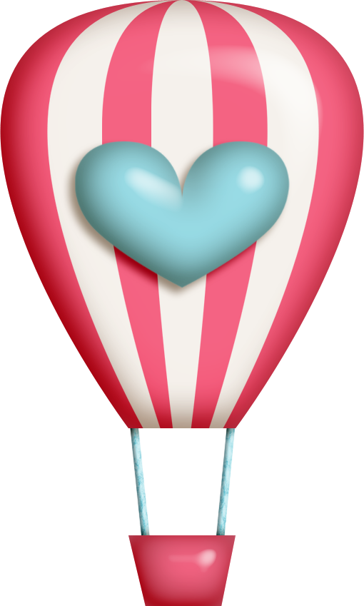 Hot Air Balloon Clipart Kawaii - Cute Hot Air Balloon Dot Clipart (510x849)