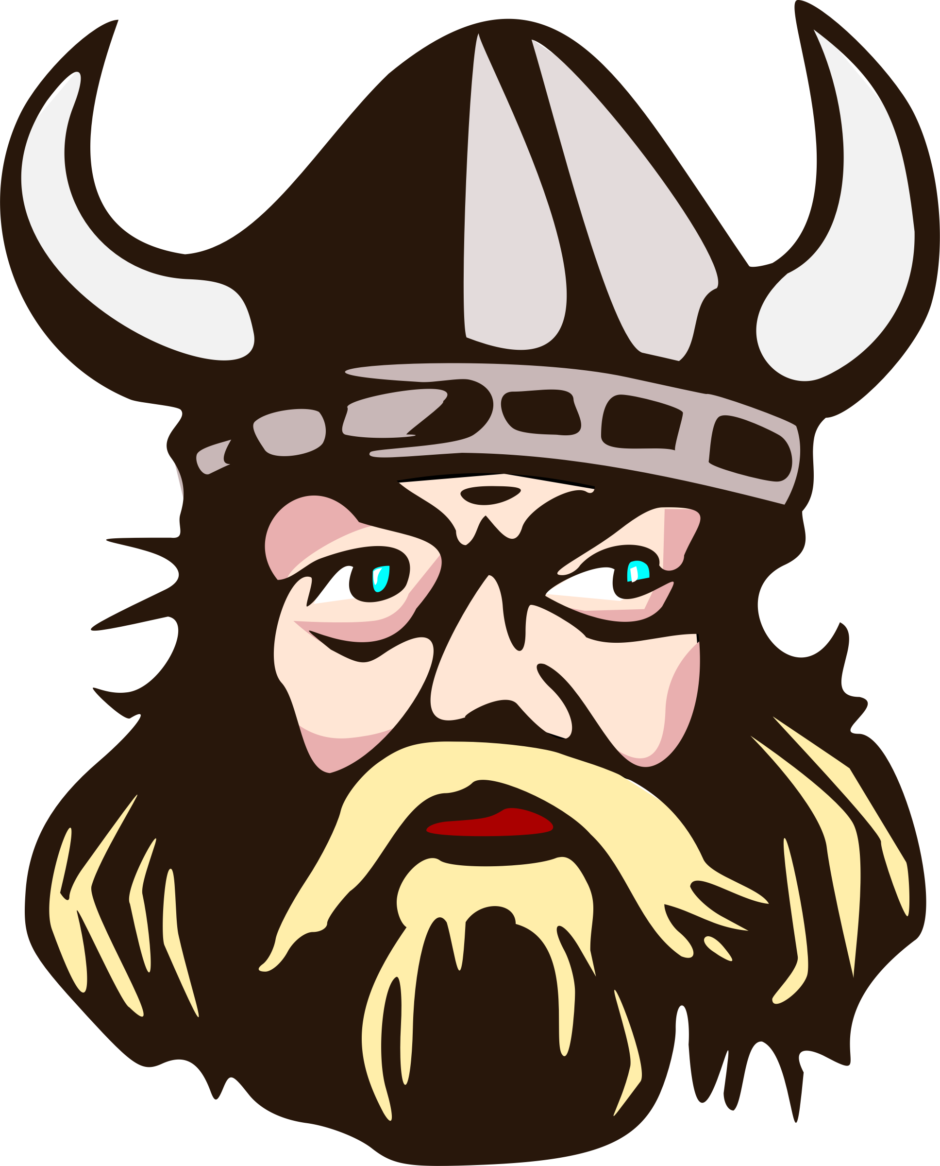 Free Viking Head With Horn - Viking Png (1936x2400)