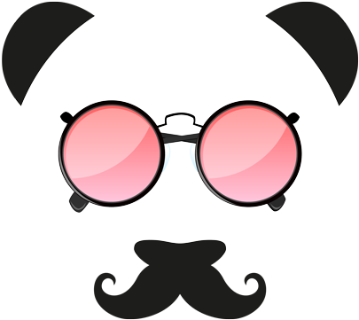 Mustache Panda T-shirt - World Wide Web (420x480)