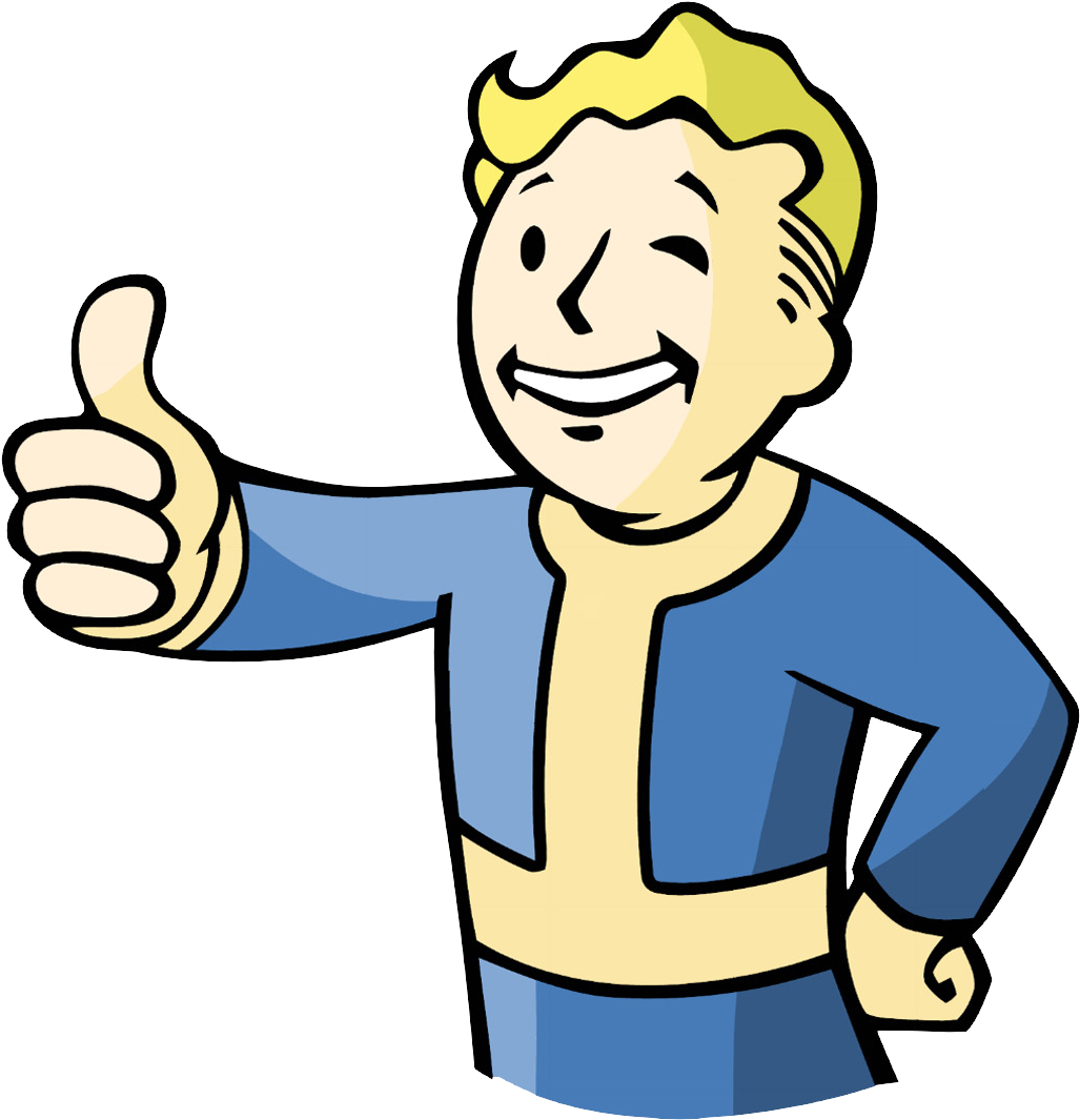 Fallout Clipart Vault Boy - Vault Boy Middle Finger (1116x1143)