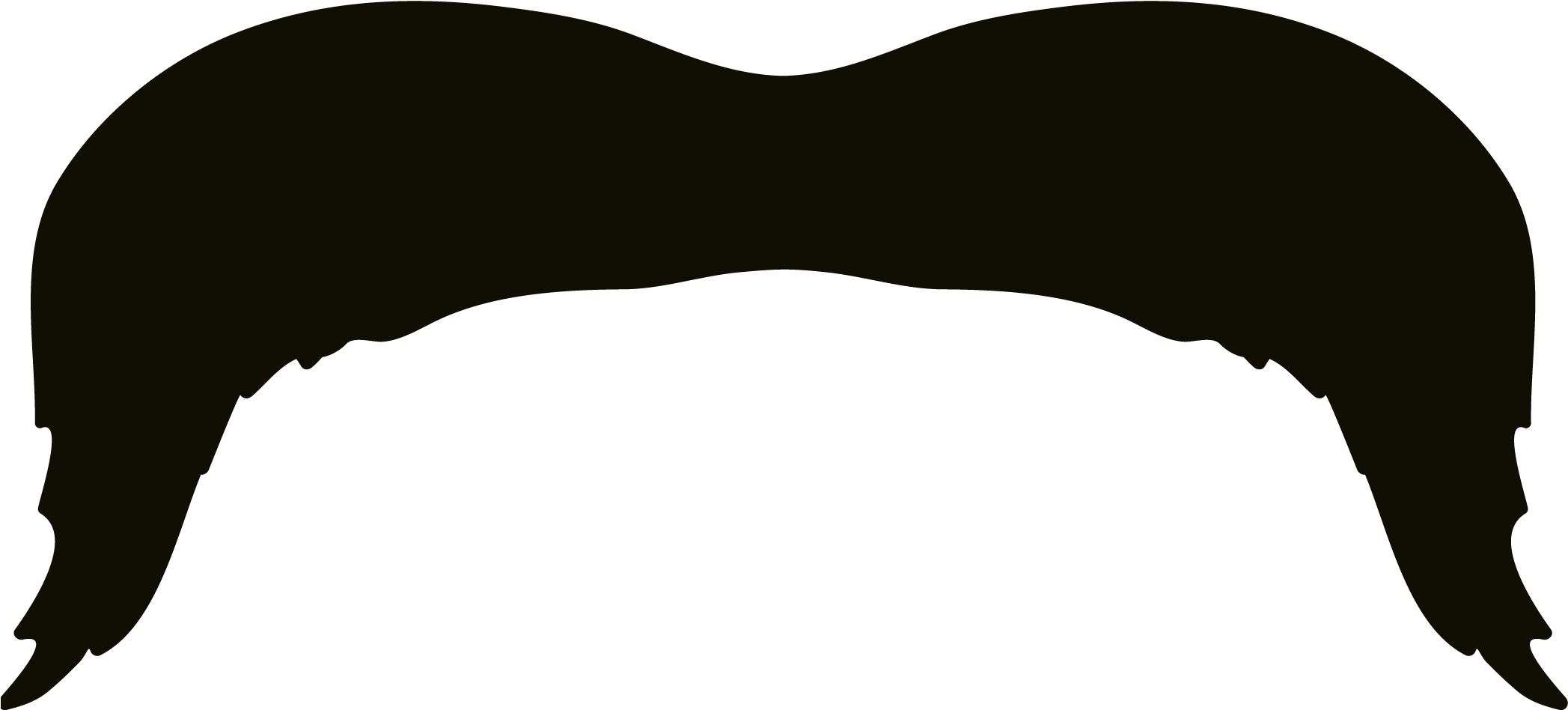 Bumper Sticker - Moustache (2097x956)