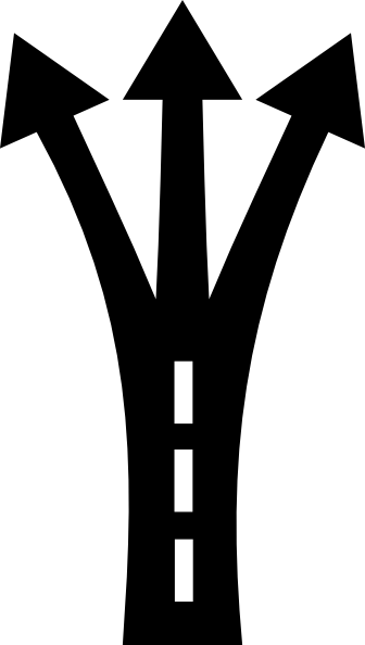 Road Clip Art At Vector Free 2 Image - Road Split Clipart (336x594)