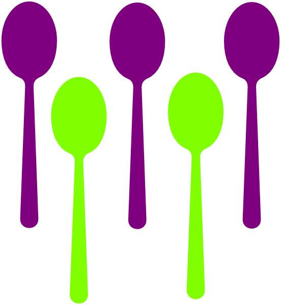 Spoon Clip Art - Set Of Spoon Clipart (552x600)