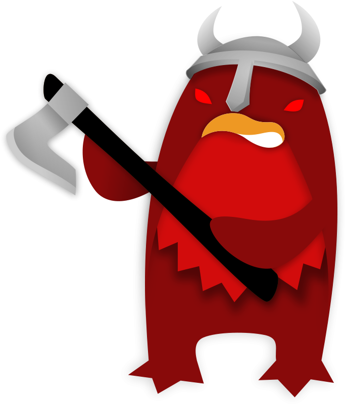 Viking Clipart Red - Evil Penguin Clipart (720x900)