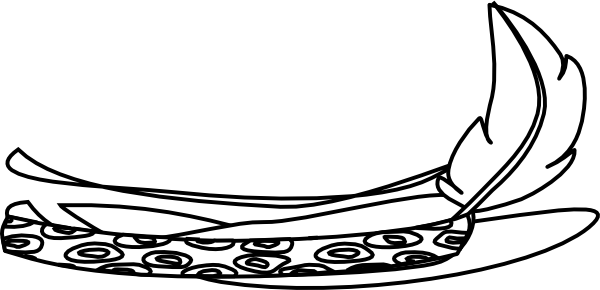 Crushed Hat Outline Clip Art At Clker - Flat Hat Clip Art (600x290)