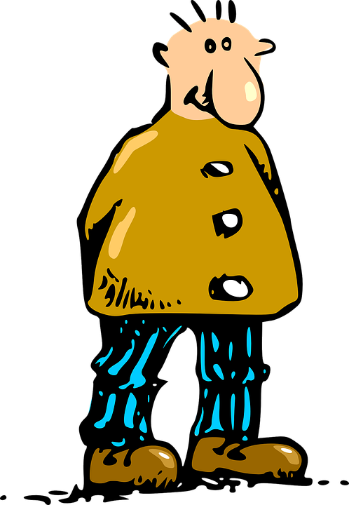 Free Vector Man Standing Cartoon Clip Art - Cartoon Person Standing (498x720)