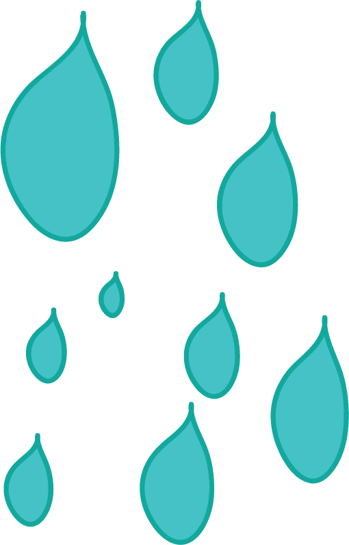 Clip Art Cartoon Raindrop - Rain Drops Cartoon Transparent (510x795)