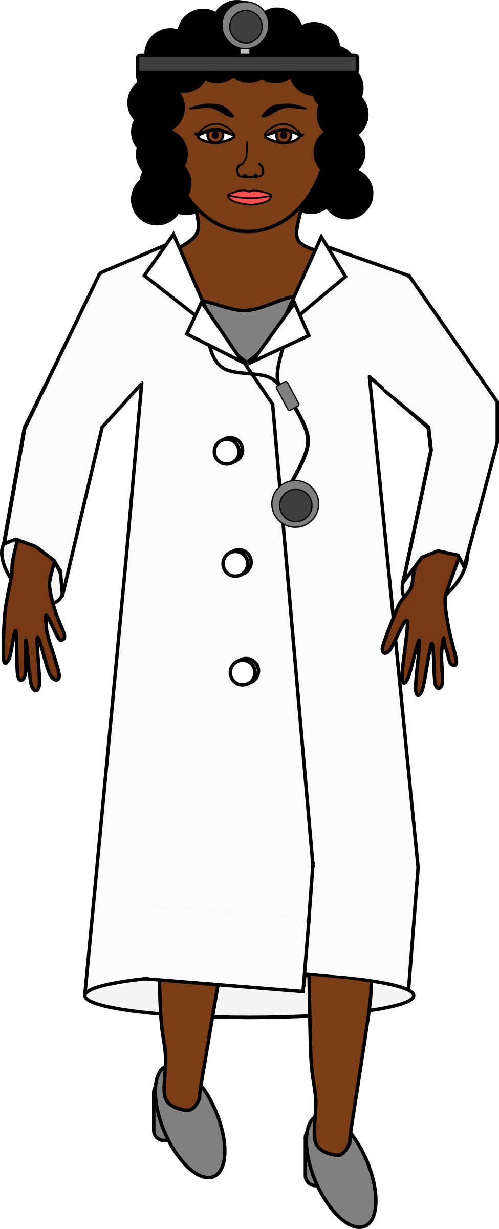 Doctor Free Clipart Clip Art Of 5 Clipartwork - Doctor With A Stethoscope (975x2400)