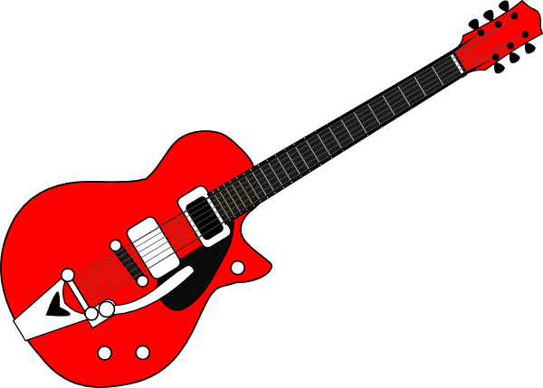 Guitar Clip Art - Red Guitar Clipart (960x686)