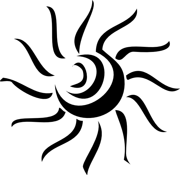 Mod Sun Rays Black Svg Clip Arts 600 X 583 Px - Sun Rays Clip Art Black And White (600x583)