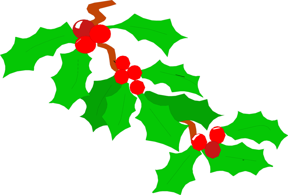 Images Of Holly Leaves - Holly Clipart No Background (958x650)