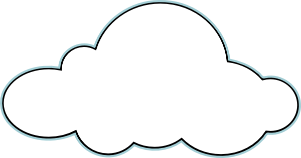 Cloud Outline Clipart Free Clipart Images - Cloud Clip Art (600x316)