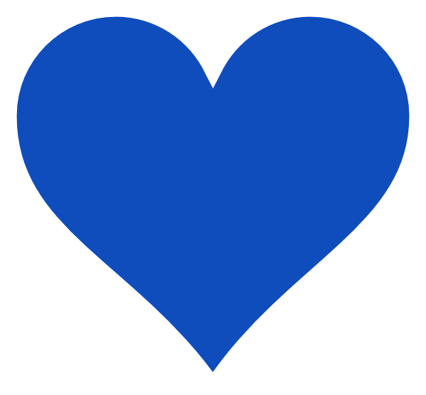Blue Heart Clip Art - Blue Heart Clipart (600x557)