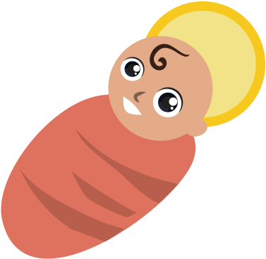 Cartoon Baby Jesus - Vector Graphics (550x550)