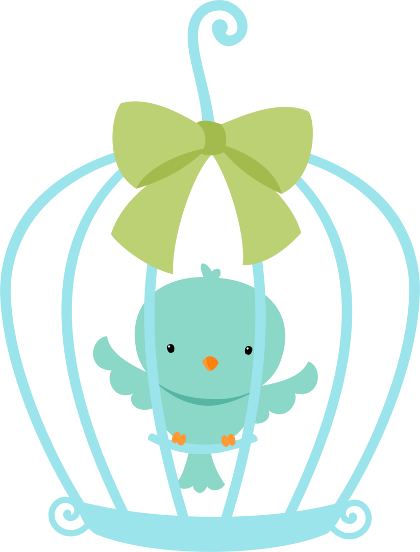 Aves & Passáros & Corujas Etc - Pajarito En Jaula Animado (823x1080)