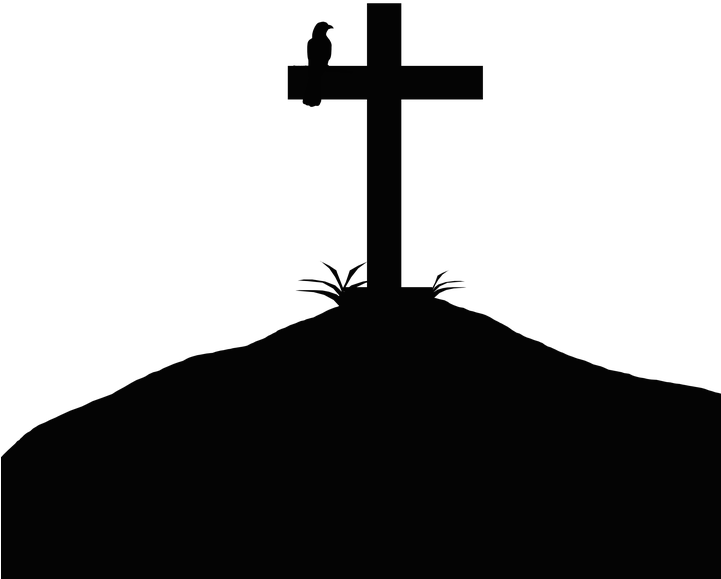 Summit Cross Silhouette Summit Bird Grass Sun - Cross On Mountain Silhouette (720x720)