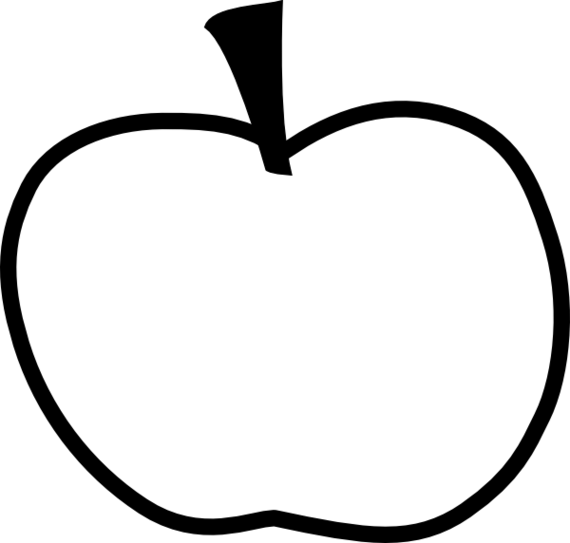 Apple Outline Clipart - Shape Of An Apple (728x694)