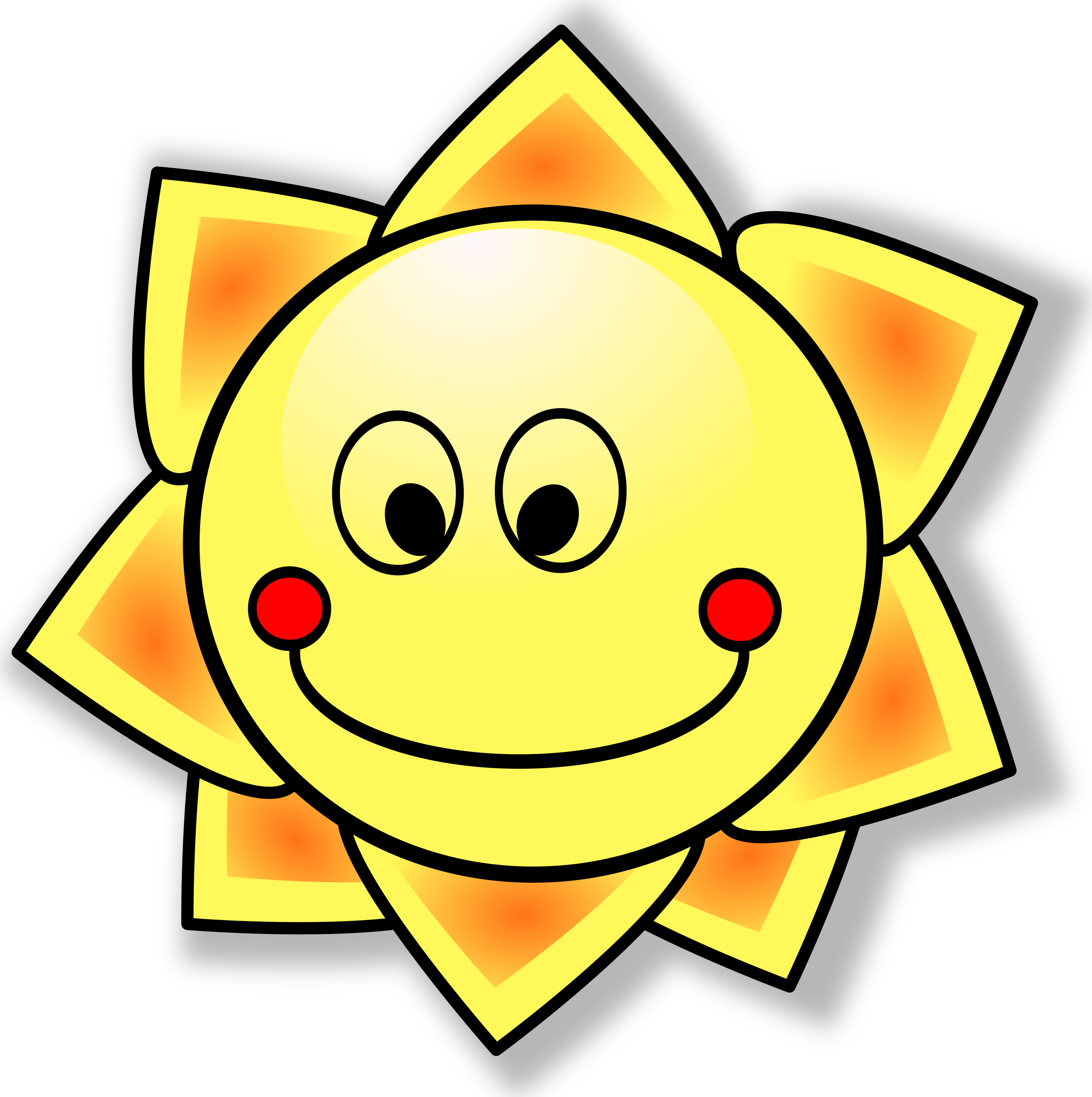 Smiling Sun Clipart - Clipart Soleil (2390x2400)