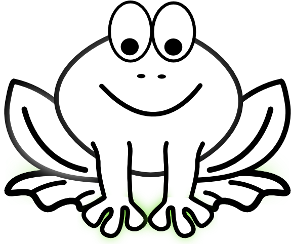 Frog Outline Best Of Bug Eyed Clip Art At Clker Com - Frog Clip Art Black And White (600x493)