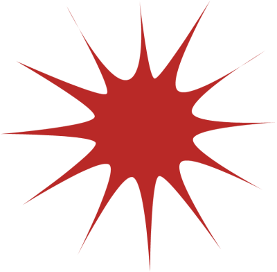 Sun Silhouette Clipart - Art Deco Star (400x392)