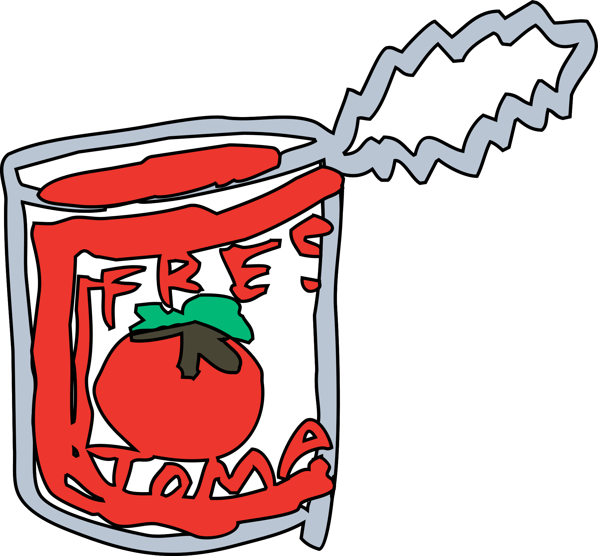Big Image - Tomato Can Clip Art (1938x1800)