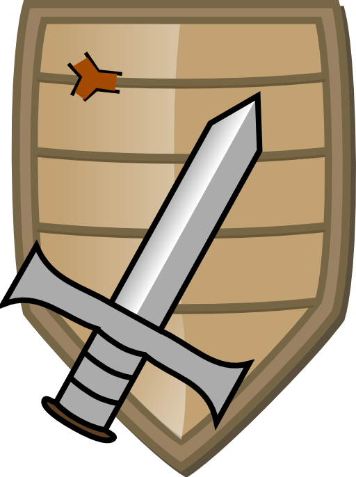Sword And Shield Clip Art Free - Sword And Shield Cartoon (512x686)
