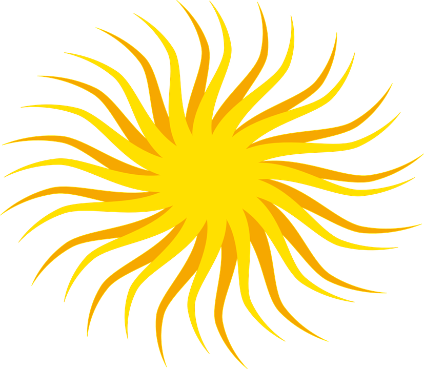 Bright Sun Clipart - Desenho Raios De Sol (827x720)