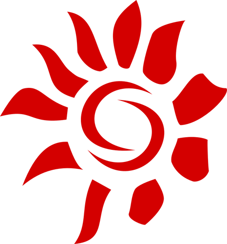 608 Sun Clip Art Image Public Domain Vectors - Red Sun Clipart (466x500)