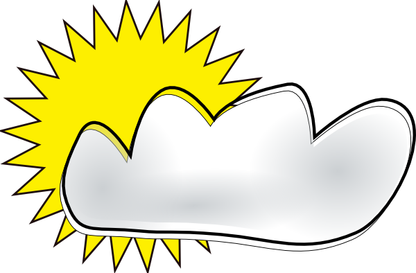 Partly Cloudy Clip Art At Vector Clip Art - Iti Tools (600x394)