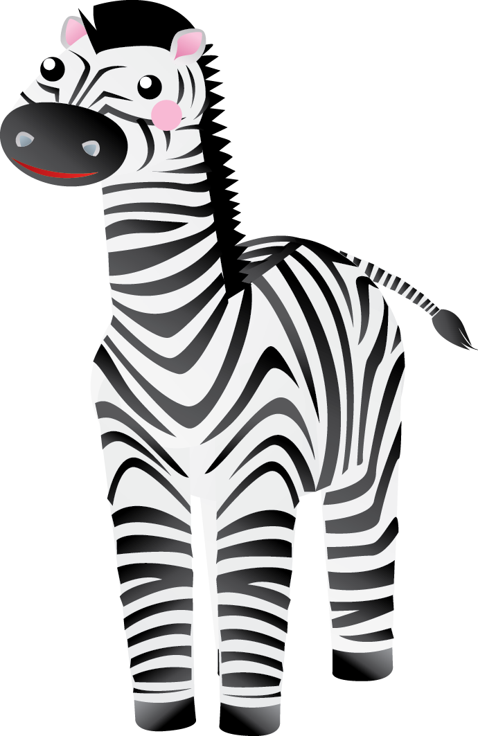 Zebra Clip Art - Zebras Kawaii (690x1063)