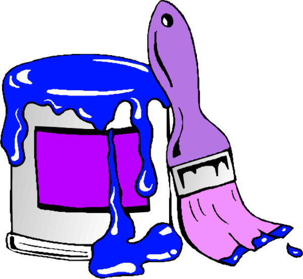 Purple Paint Clipart - Paint Can Clip Art (600x553)