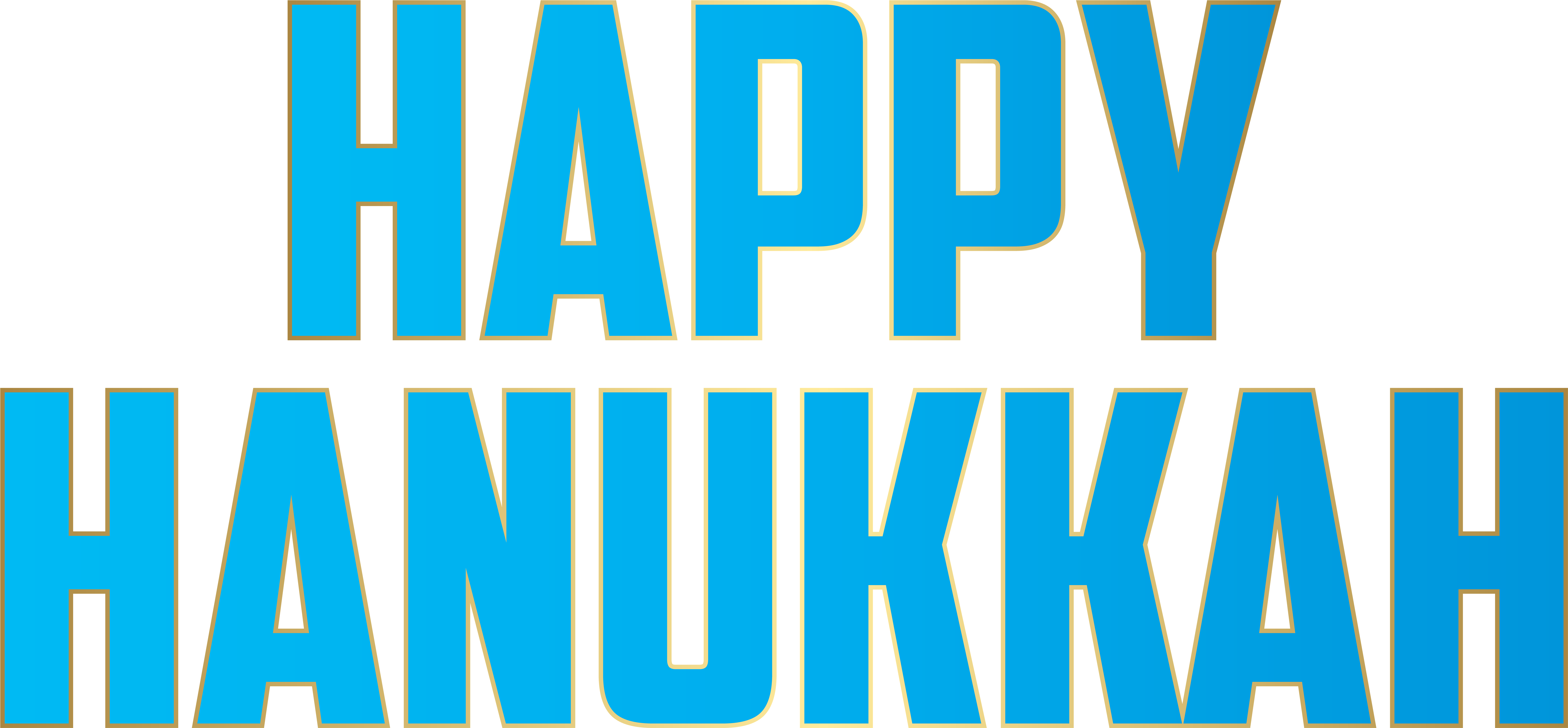 Happy Hanukkah Png Clip Art - Happy Hanukkah Clip Art (8000x3713)