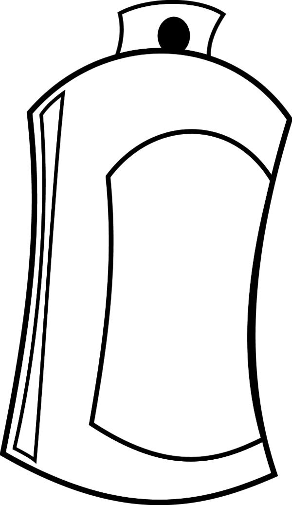 Vector Clip Art - Spray Can Clipart (600x1038)