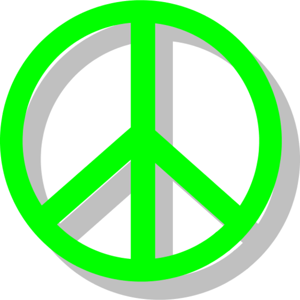 Peace Sign Vector Clip Art - Peace And Love Sign (600x600)