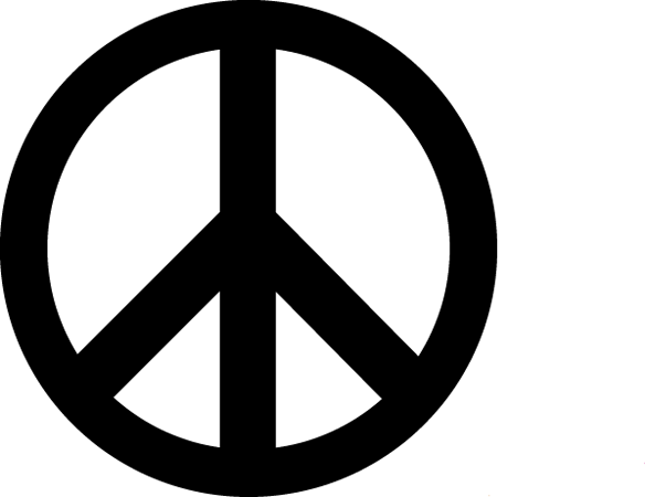 Peace Sign Clip Art Oe0wzg Clipart - Peace Symbols (584x450)
