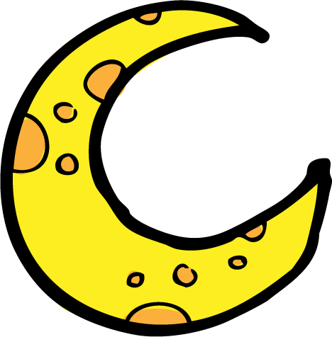 This Week I Am Reading A Lot Of Stories About The Moon - Melonheadz Moon Clipart (468x476)