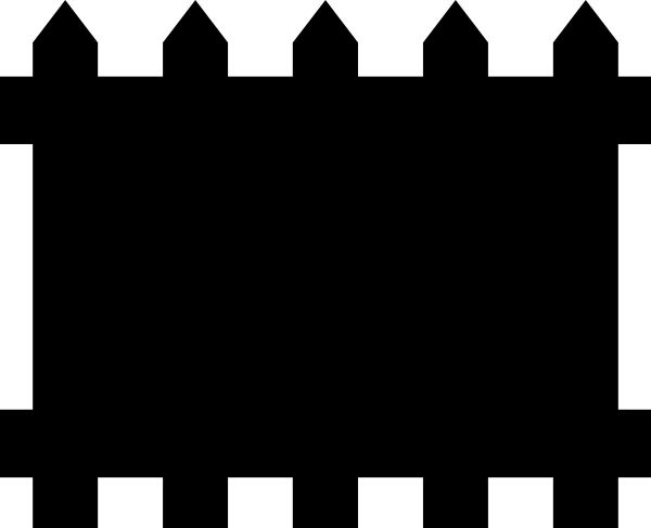 Fence Clip Art - Picket Fence (605x505)