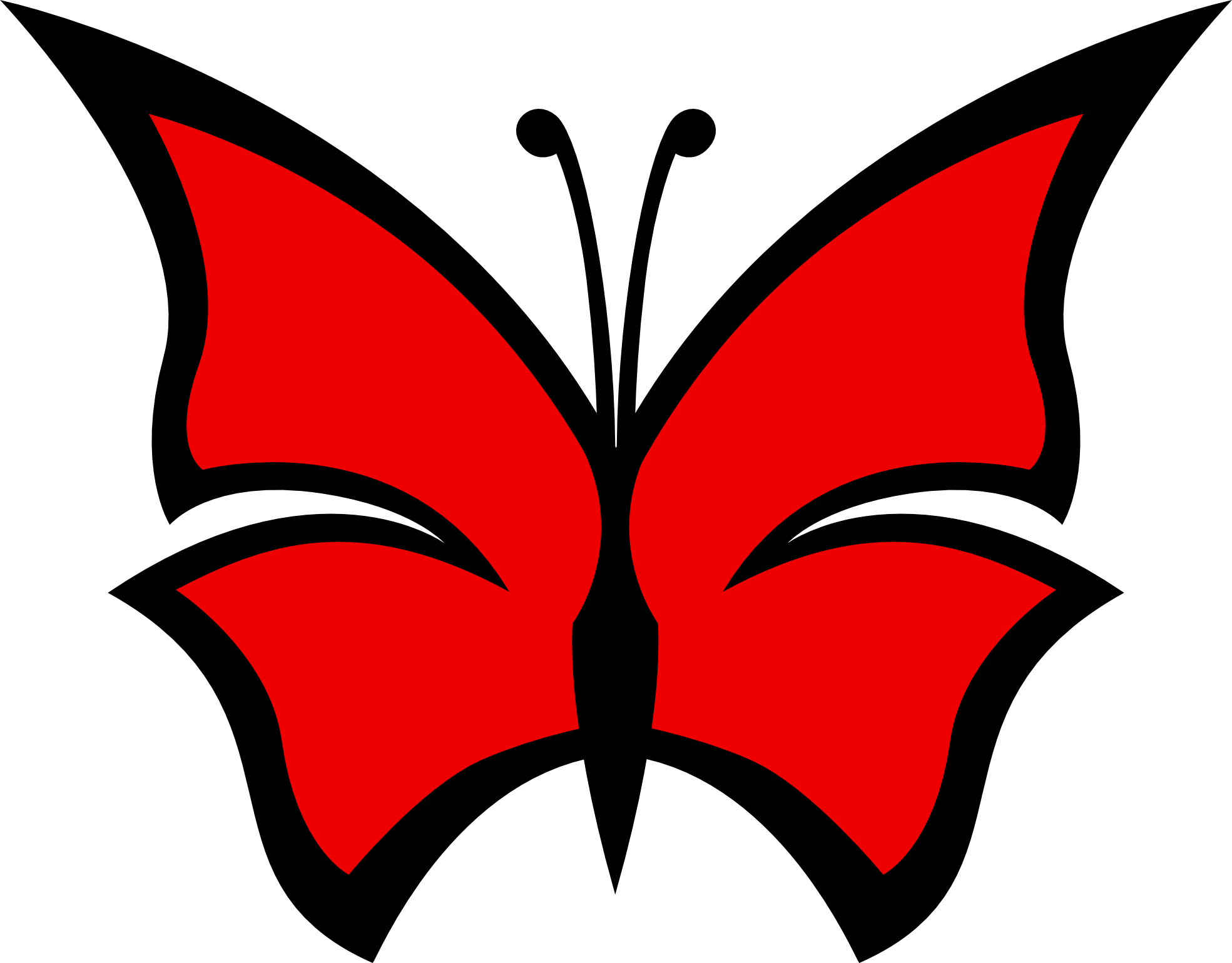 Clipart Red Butterfly Cliparts Free Download Clip Art - Colour Butterflies Clip Art (1969x1540)