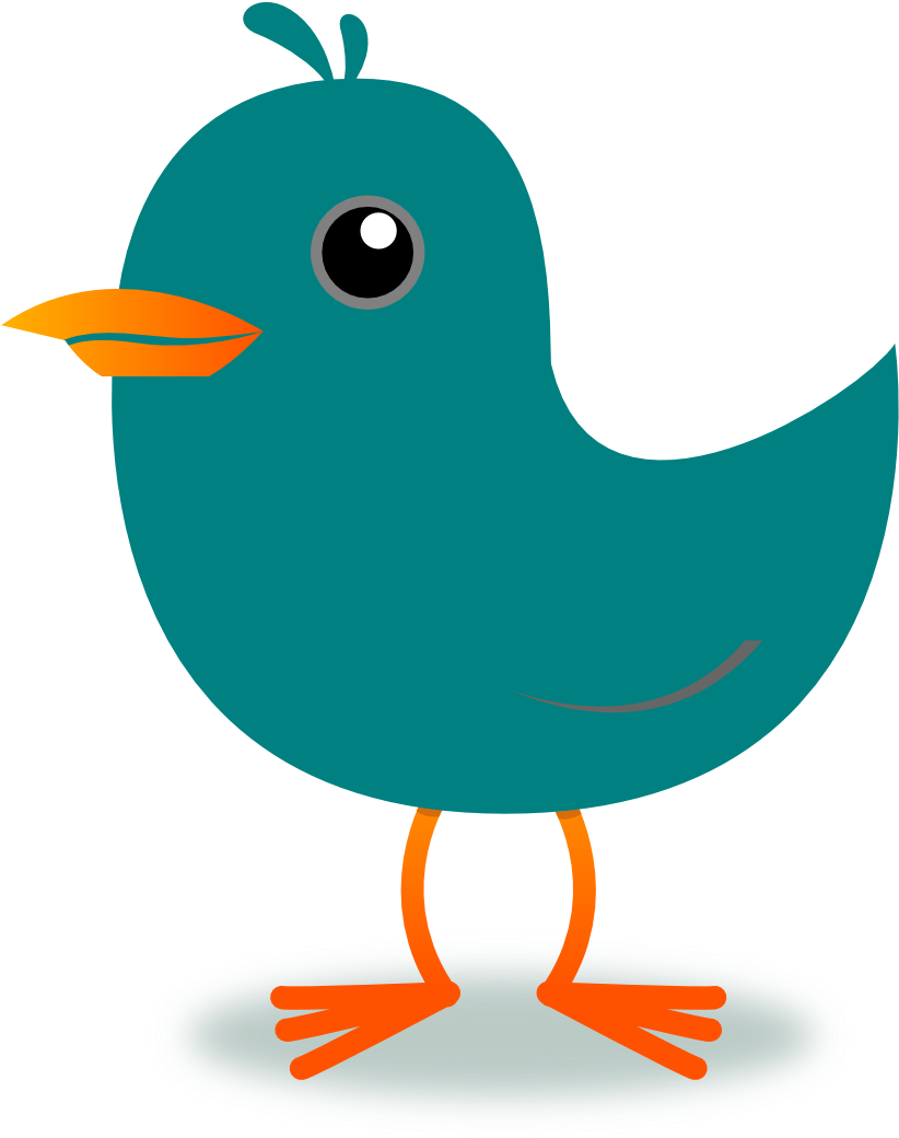 Teal Clipart - Singing Bird Clipart (1111x1101)