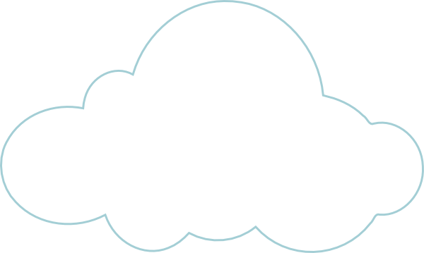 Moon And Clouds Clipart - Cloud Png Clip Art (600x359)