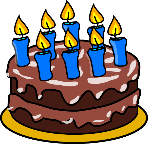 Birthday Cake Clip Art (600x586)