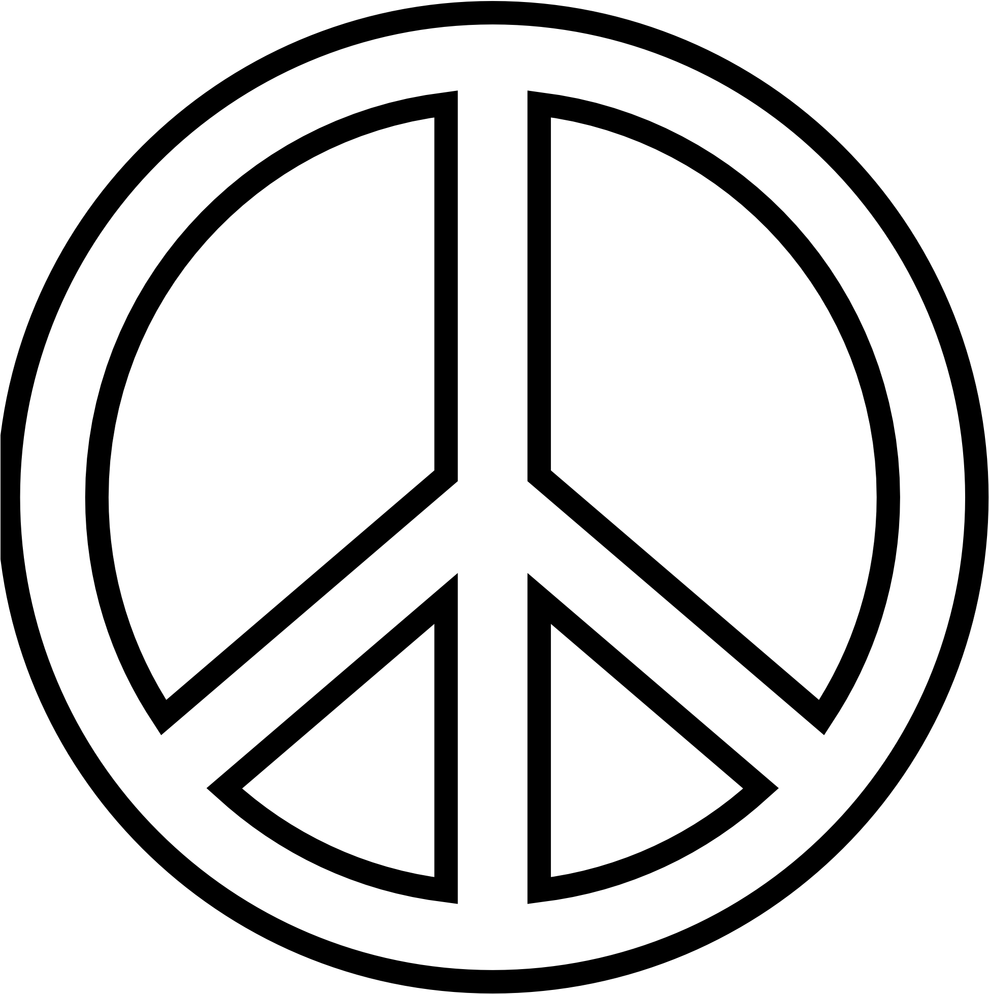 Peace Sign Images Free Clip Art - Draw A Peace Sign (1979x1962)