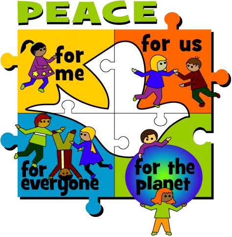 Peace Dove Clipart Child Peace - School Day Of Non Violence And Peace (474x484)