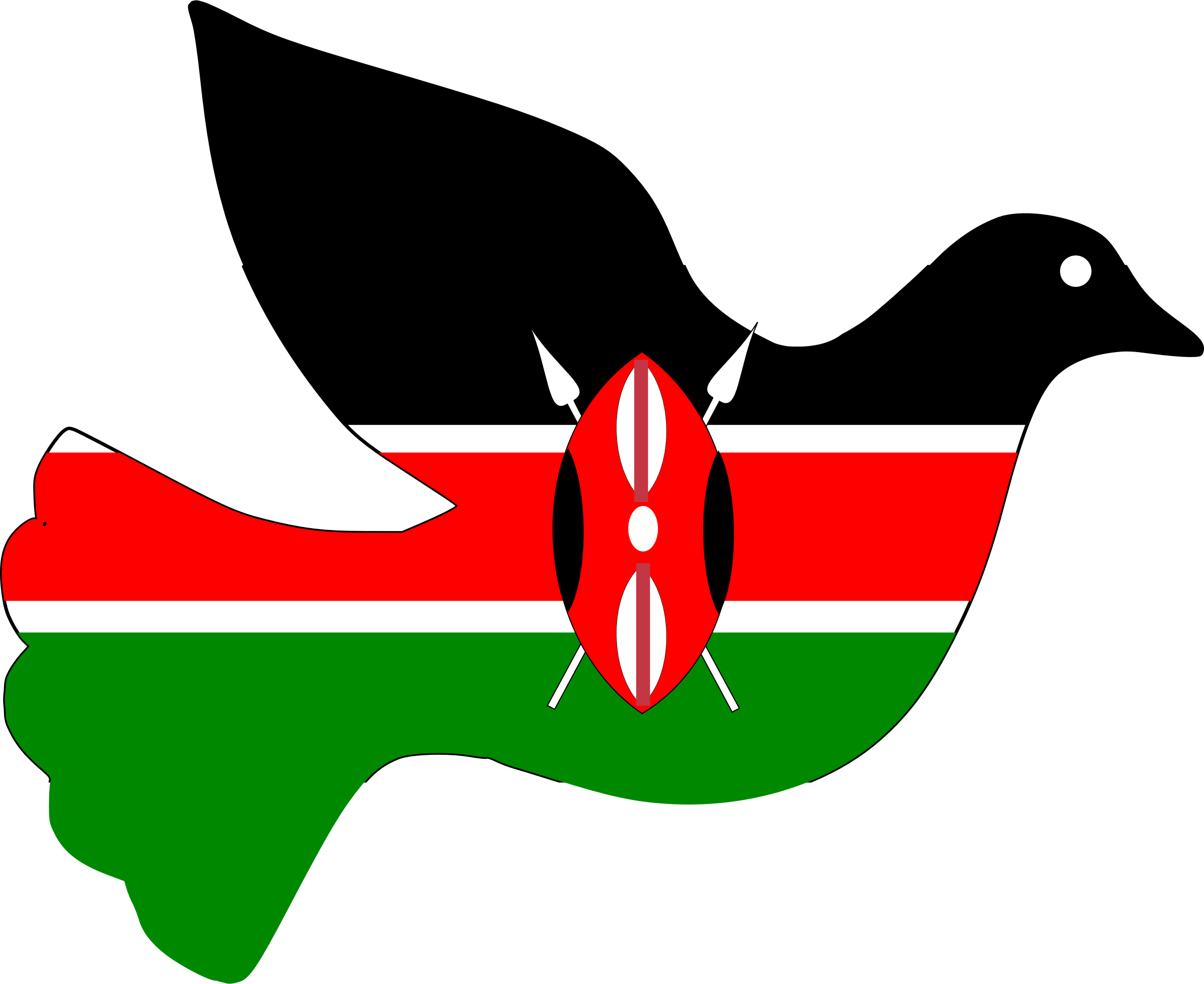 Kenya Clipart - Peace Kenya Png (2400x1962)
