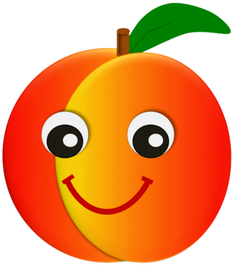 Cute - Cute Peach Clipart Png (400x405)