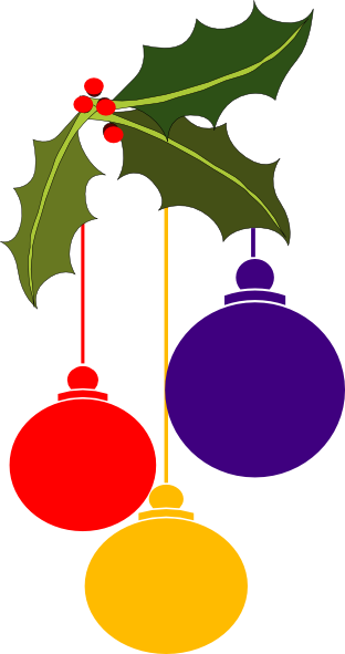 Christmas Ornaments Corner Clip Art - Christmas Corner Border Vector (312x591)