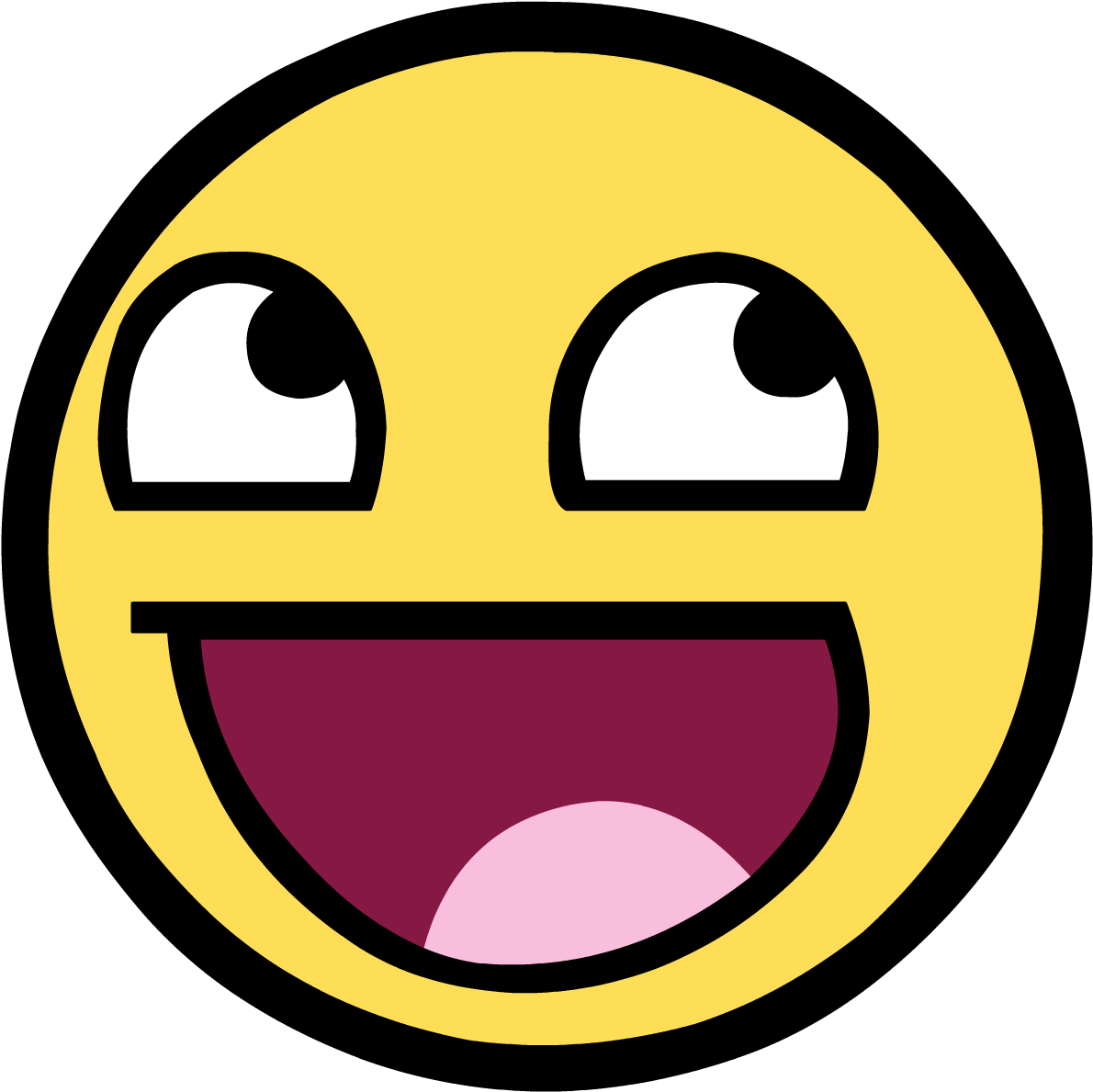 Printable Well Smiley Face - Awesome Face Transparent Background (1280x1280)