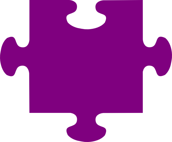 Purple Puzzle Clip Art - Early Years Foundation Stage (600x498)
