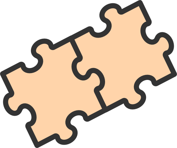 2 Puzzle Pieces Clip Art At Clker - Jigsaw Clipart (600x500)