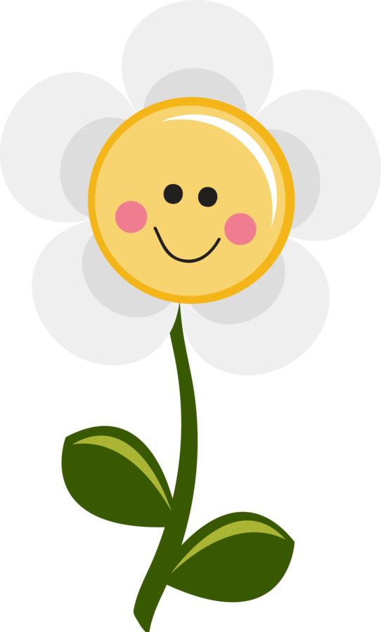Pin By Carlota Rodriguez On Flores-primavera - Happy Flower Clipart (542x900)